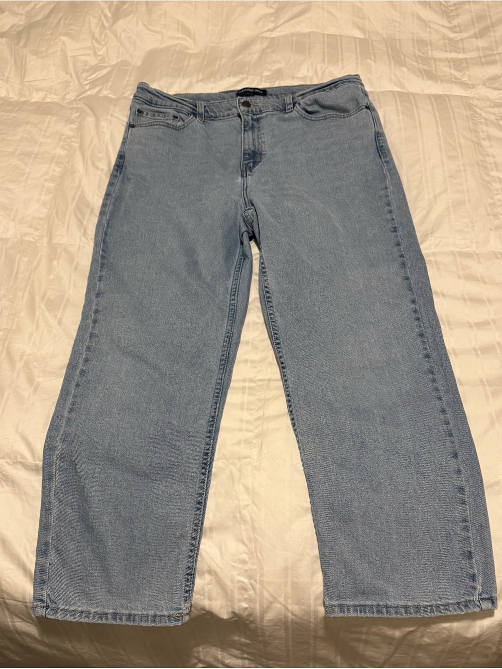 Calvin Klein Jeans Light Wash High Rise Straight Leg Jeans Size 16